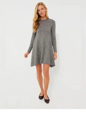 Tuckernuck Pomander Place Maia Gray Knit Swing Sweater Dress‎ Sz xl